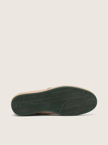 Men's Ball Star in white nappa leather with green leather star and heel tab