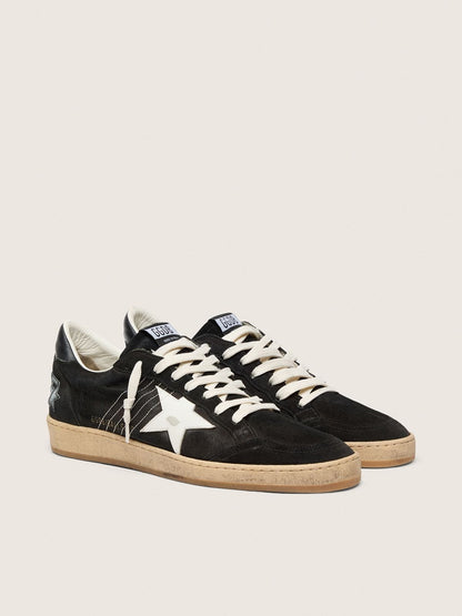 Men's Ball Star in black suede with white leather star