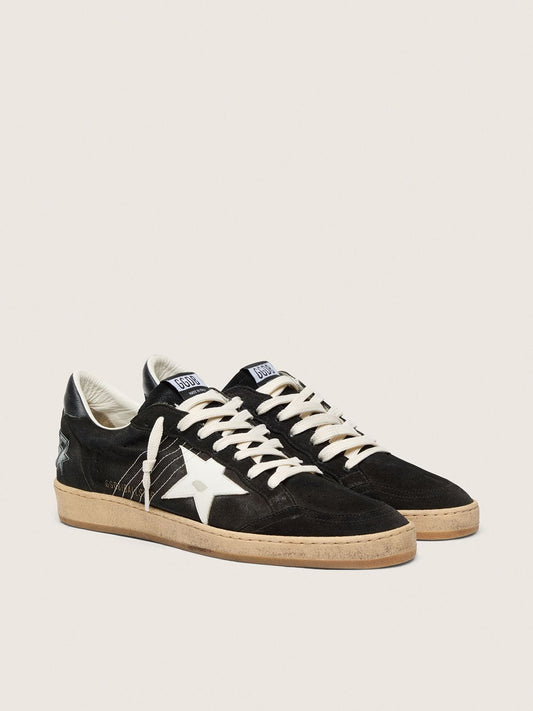 Men's Ball Star in black suede with white leather star