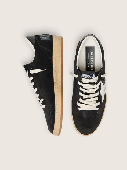 Men's Ball Star in black suede with white leather star