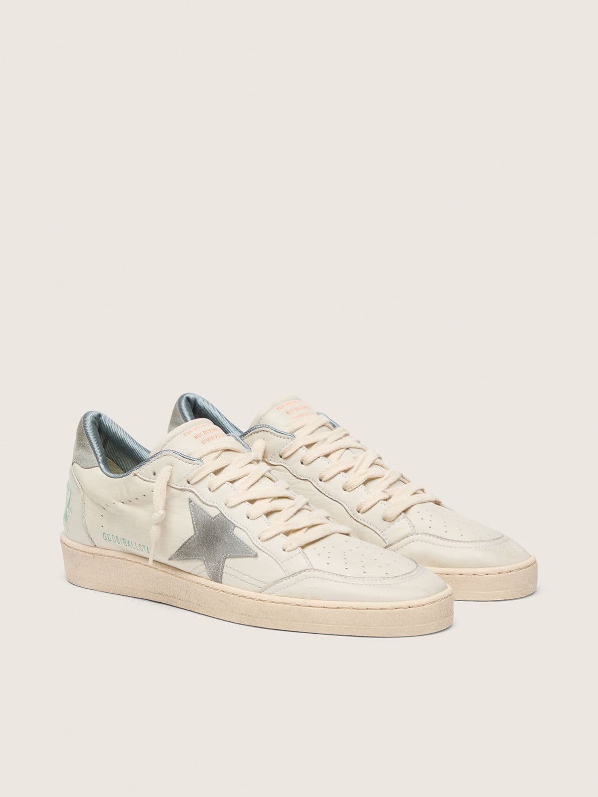 Ball Star in nappa leather with gray suede star and heel tab
