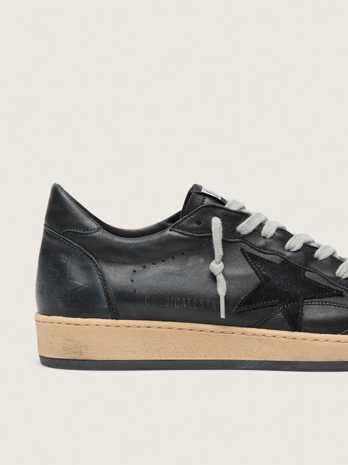 Men’s Ball Star in black nappa with suede star and nappa heel tab