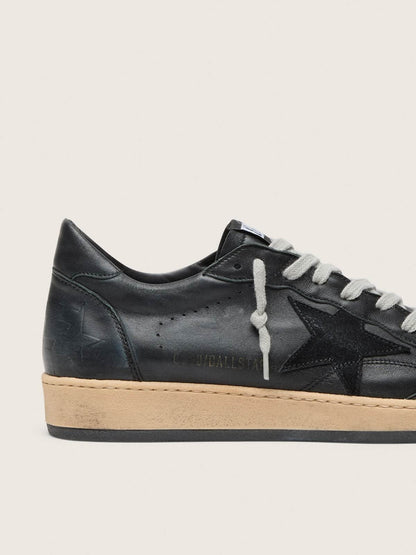 Men’s Ball Star in black nappa with suede star and nappa heel tab