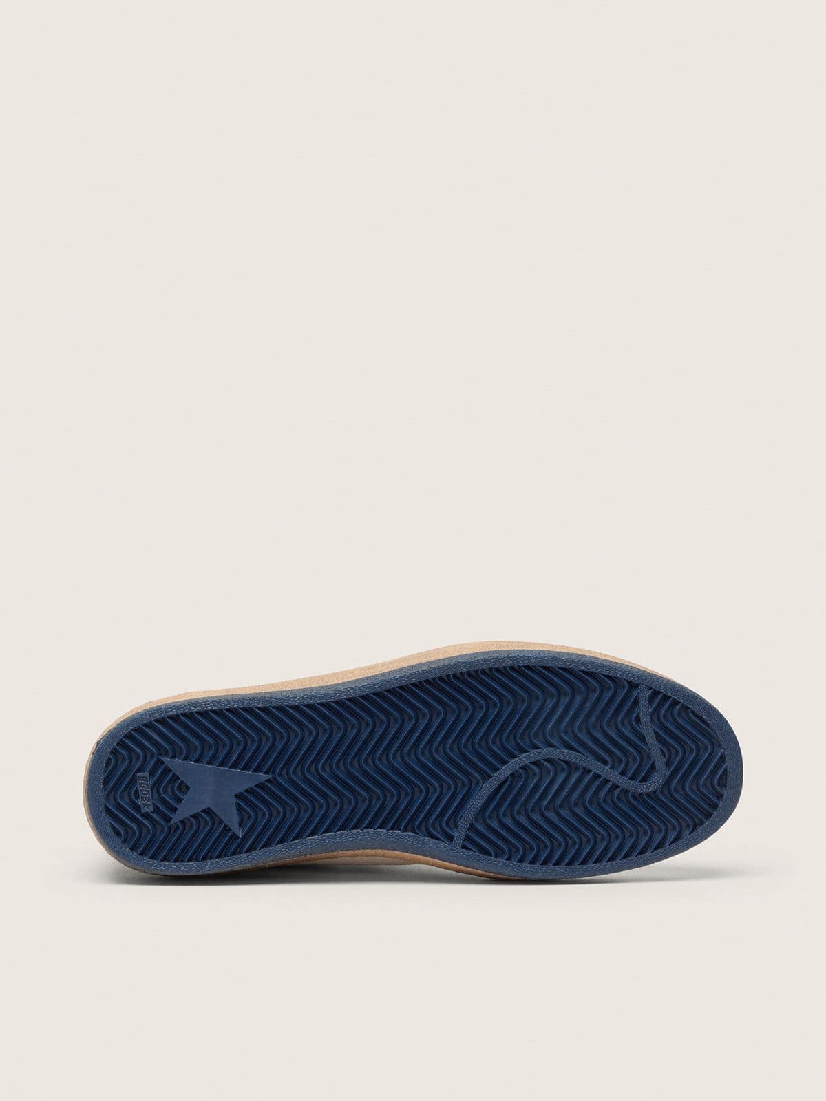 Men's Ball Star Wishes in white nappa leather with a bright blue star and heel tab