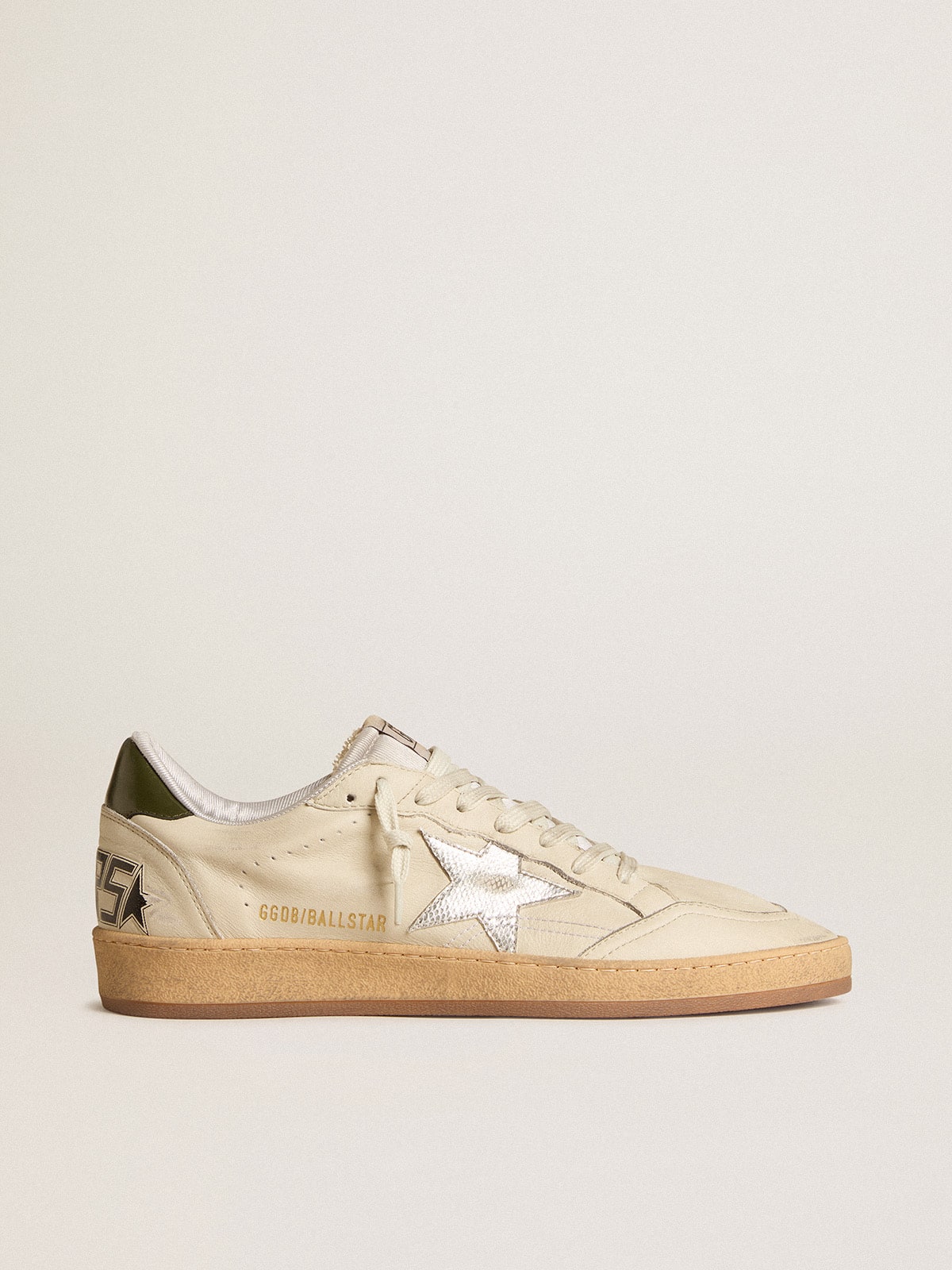 Men's Ball Star with silver leather star and green leather heel tab
