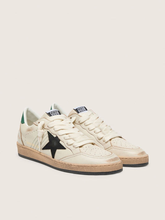 Men’s Ball Star with black leather star and green leather heel tab