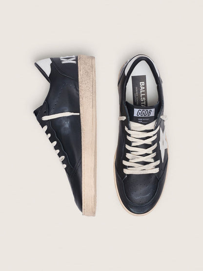 Men's Ball Star in black nappa with white leather star and heel tab