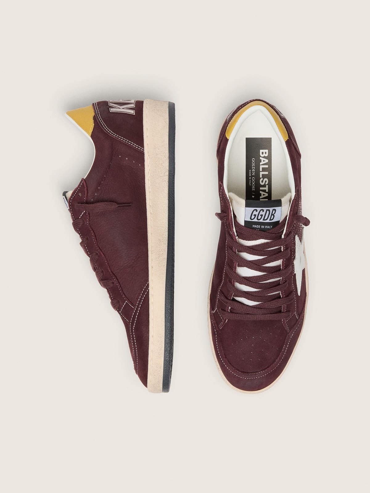 Men's Ball Star in chocolate nubuck with leather star and heel tab