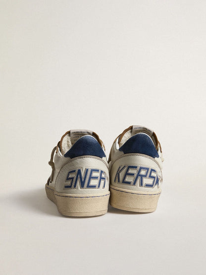 Ball Star with black star and blue suede heel tab