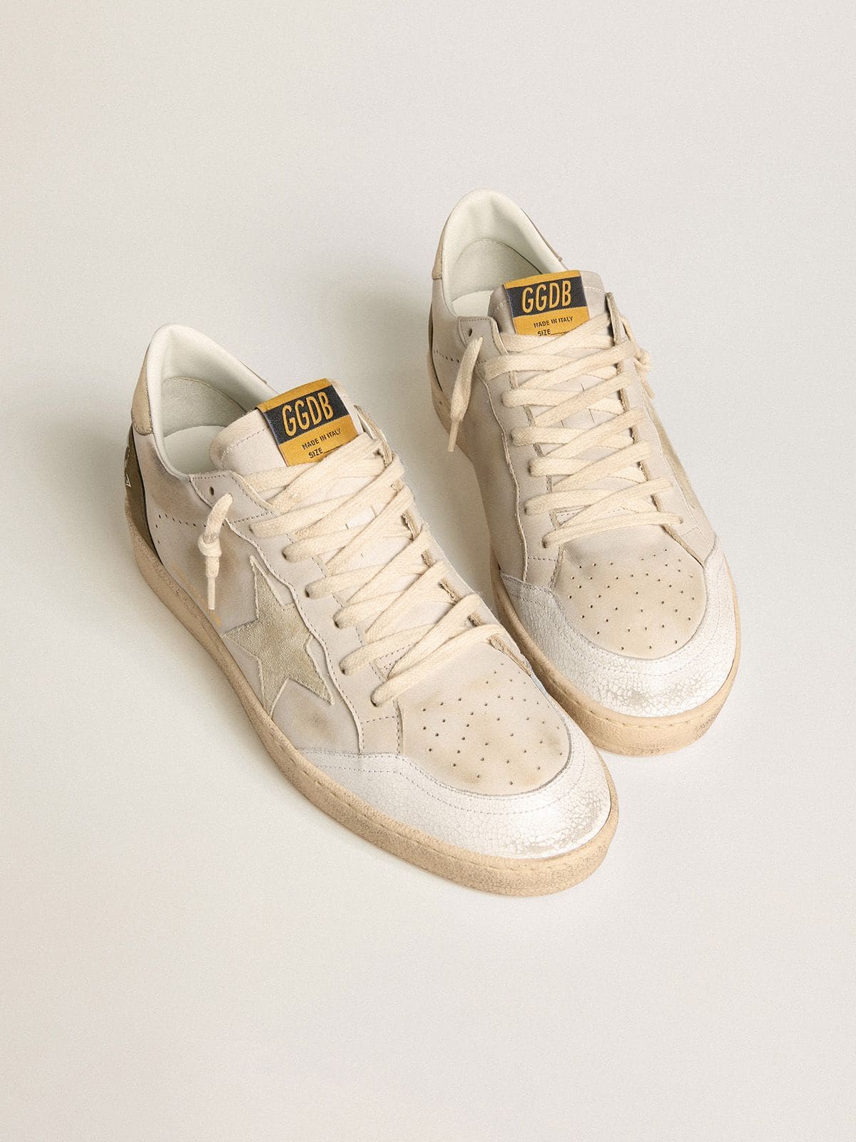 Men's Ball Star LTD with beige suede star and platinum laminated leather heel tab