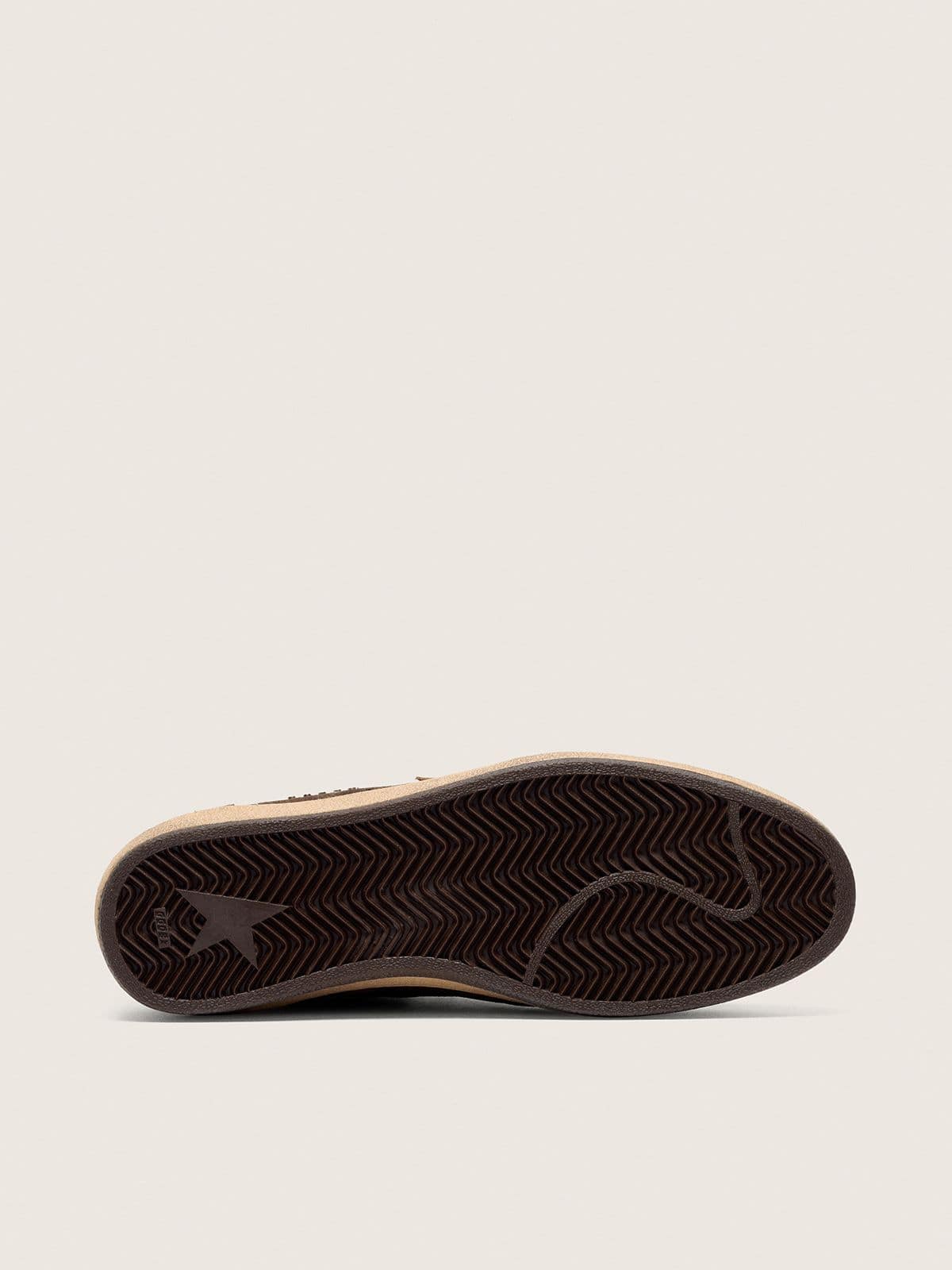Men's Ball Star in brown suede with brown leather star and heel tab