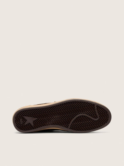 Men's Ball Star in brown suede with brown leather star and heel tab