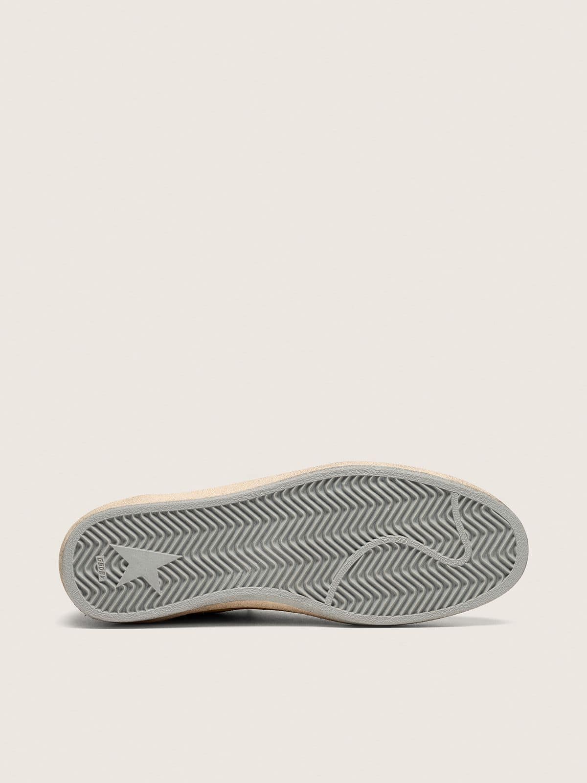 Men's Ball Star in ocher suede with leather star and light blue suede heel tab
