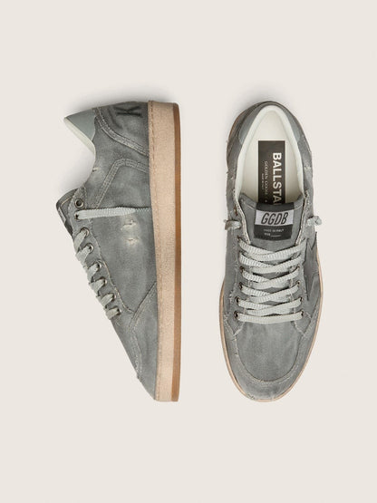 Men's Ball Star LTD in gray denim with black leather star