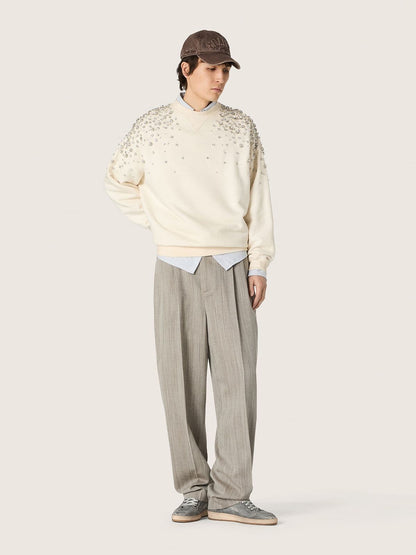 Men's Ball Star LTD in gray denim with black leather star