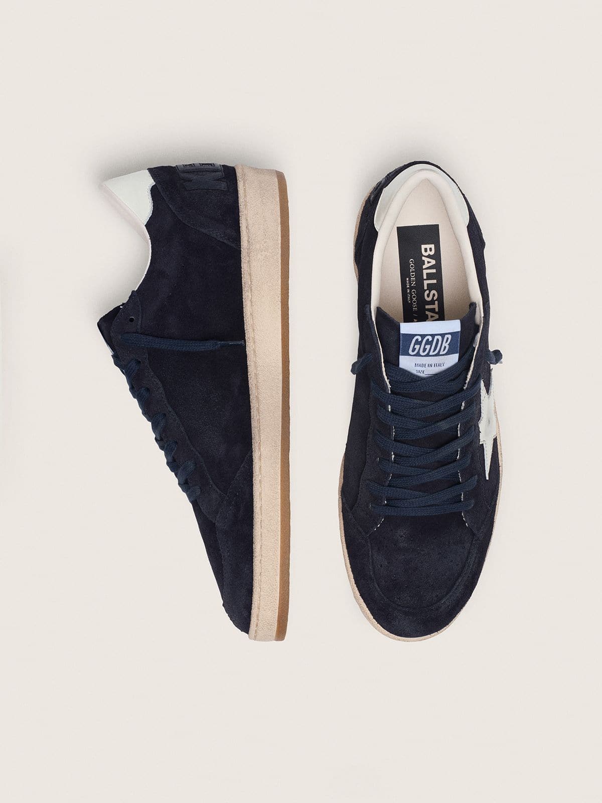 Men’s Ball Star in dark blue suede with white leather star