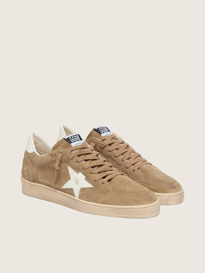 Men’s Ball Star in brown suede with white leather star
