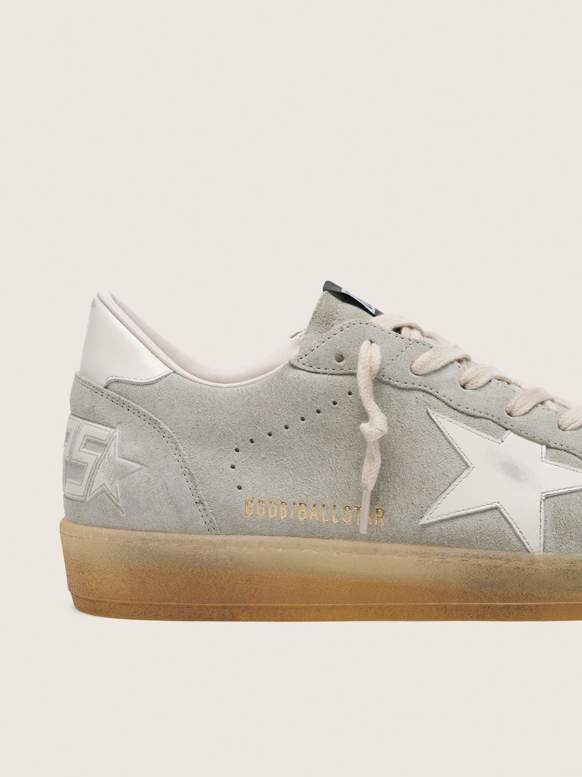 Men’s Ball Star in light gray suede with white leather star