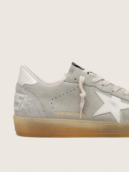 Men’s Ball Star in light gray suede with white leather star