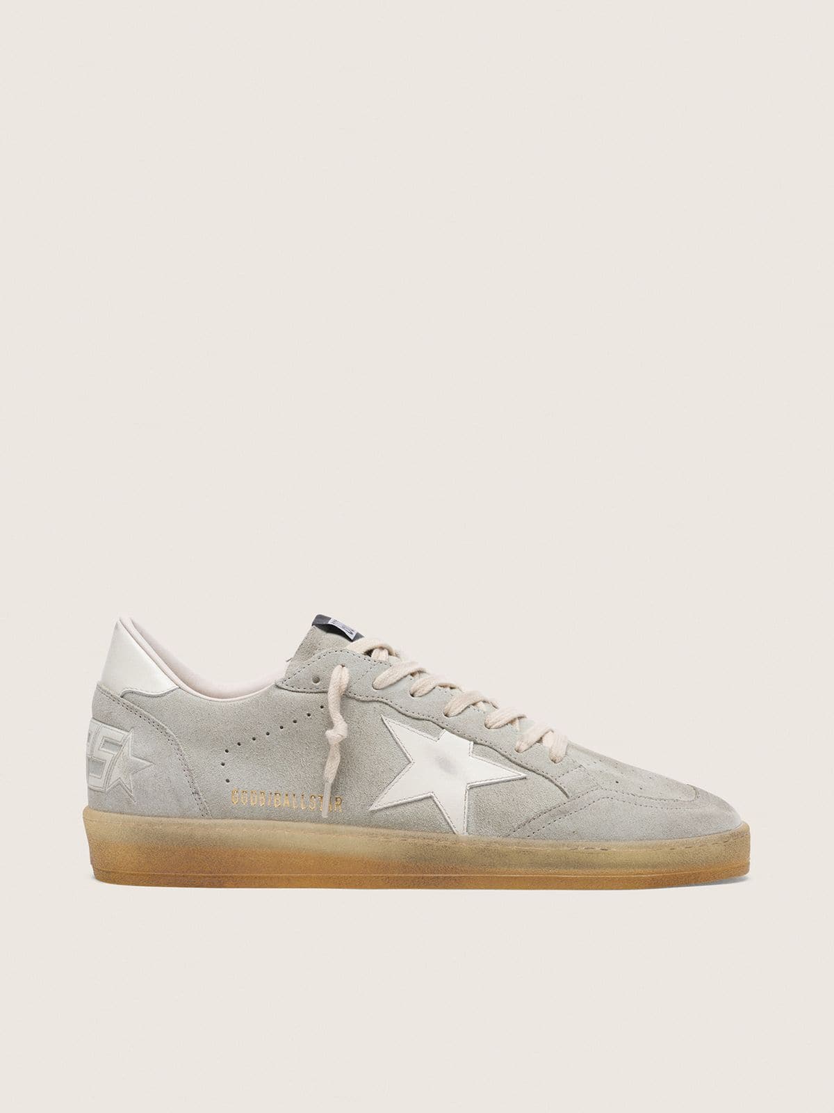 Men’s Ball Star in light gray suede with white leather star