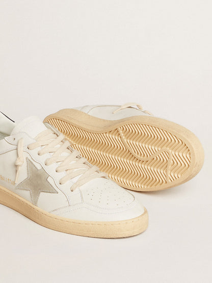 Ball Star with ice-gray suede star and blue leather heel tab