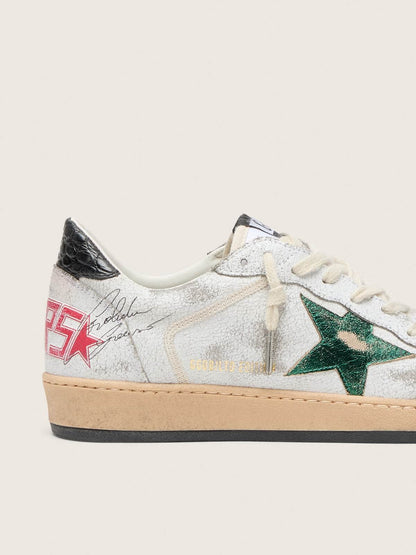 Men's Ball Star with metallic leather star and gray leather heel tab
