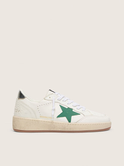 Men's Ball Star with green leather star and metallic leather heel tab