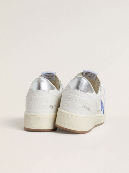 Ball Star with light blue leather star and silver foiled leather heel tab