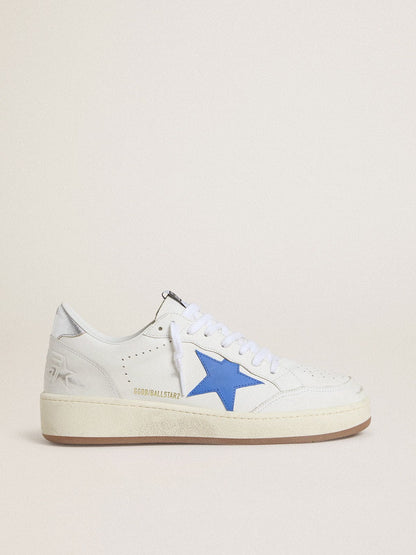 Ball Star with light blue leather star and silver foiled leather heel tab