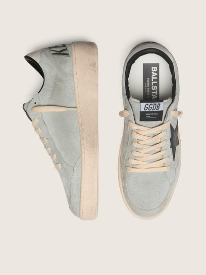 Men's Ball Star in gray suede with black leather star