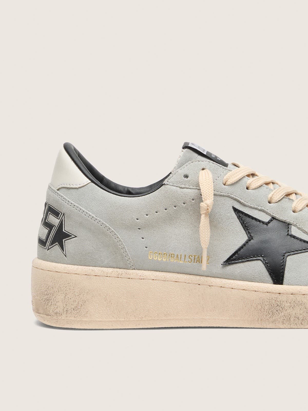 Men's Ball Star in gray suede with black leather star