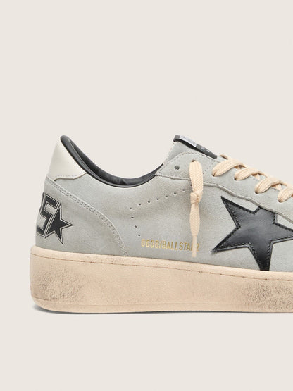 Men's Ball Star in gray suede with black leather star