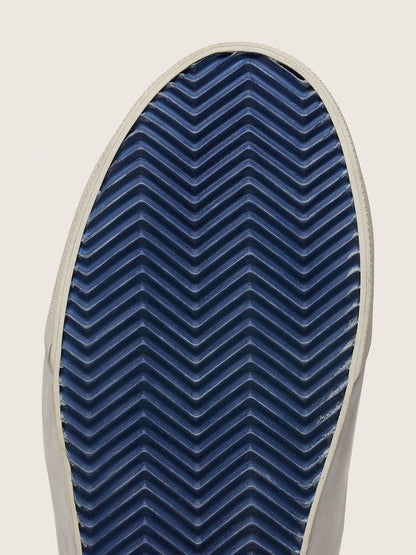 Men's Super-Star in nappa with green leather star and grey leather heel tab