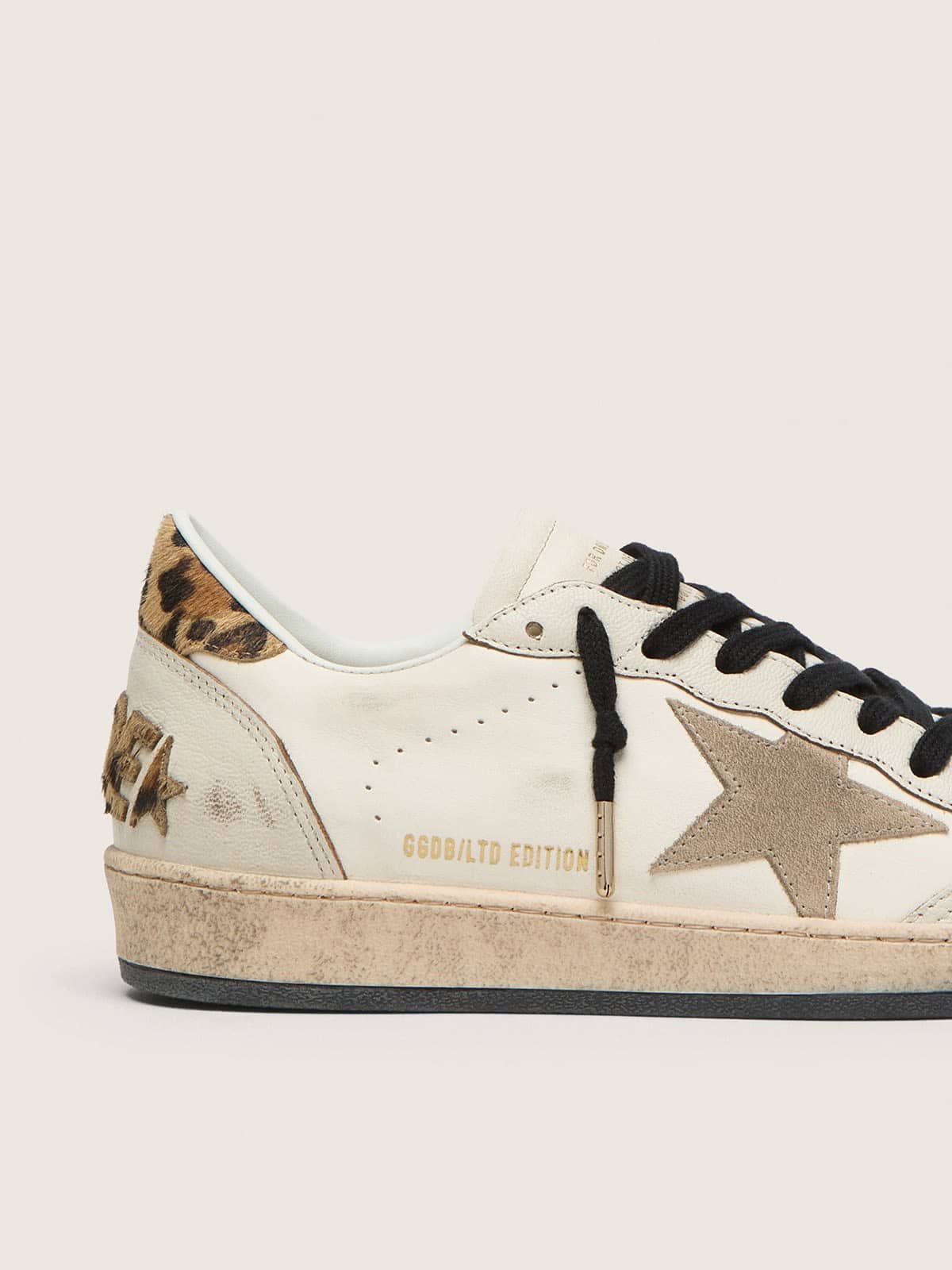 Men's Ball Star Wishes with suede star and leopard-print pony skin heel tab