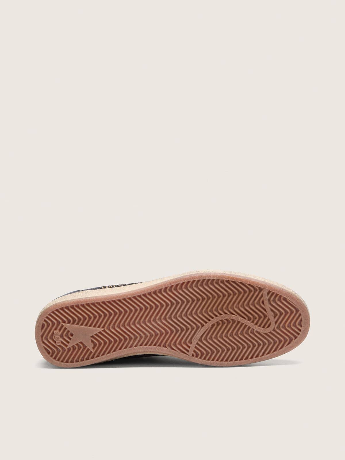 Men's Ball Star in dark blue perforated suede with dark blue suede star