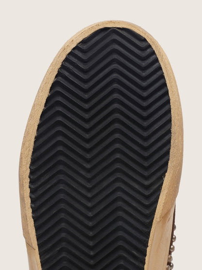 Men's Super-Star Penstar in brown suede with studs