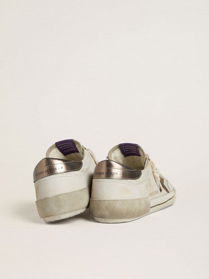 Men's Super-Star LTD in suede with brown leather star and metallic leather heel tab