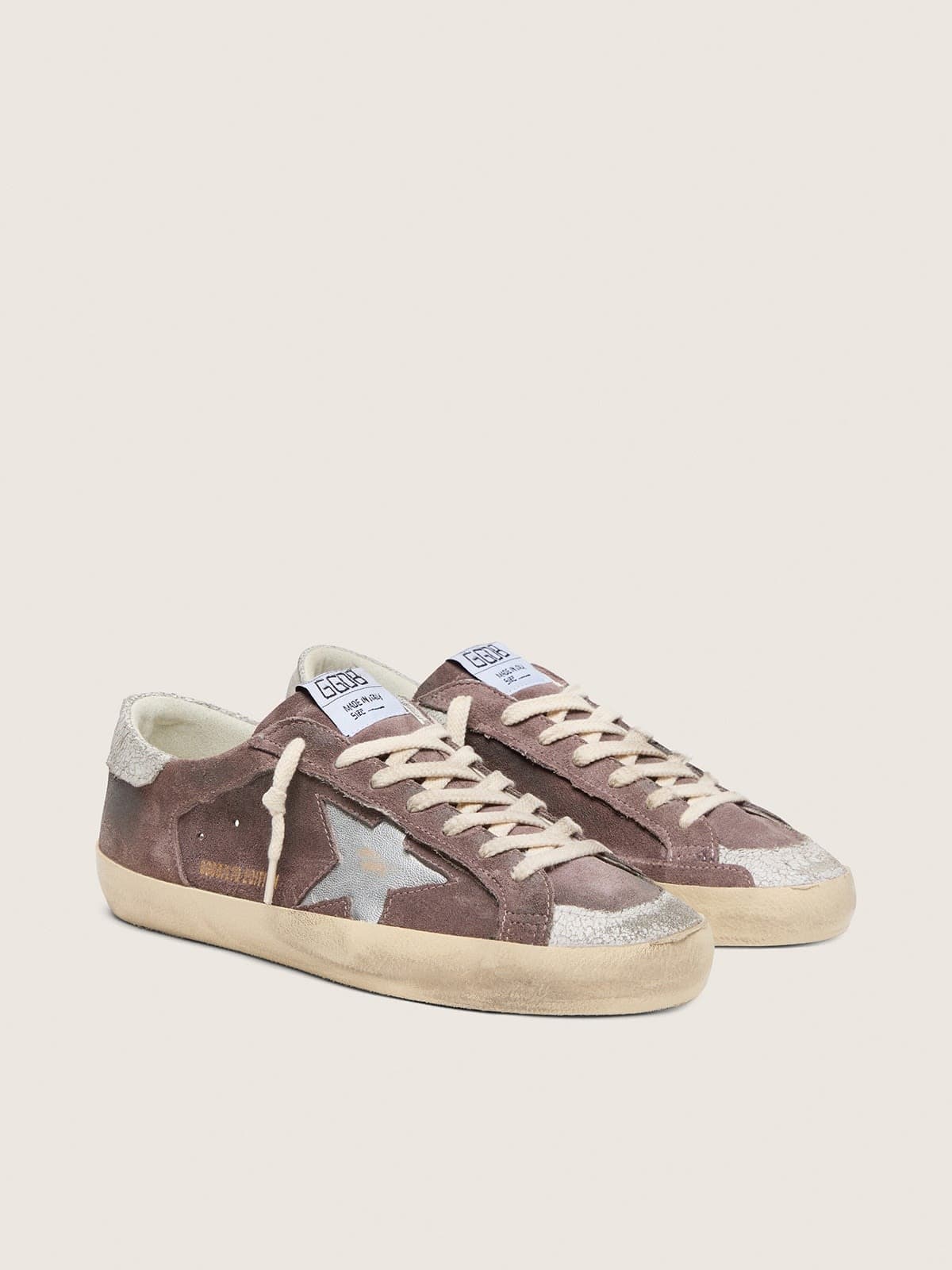 Men’s Super-Star LTD in lavender suede with silver star
