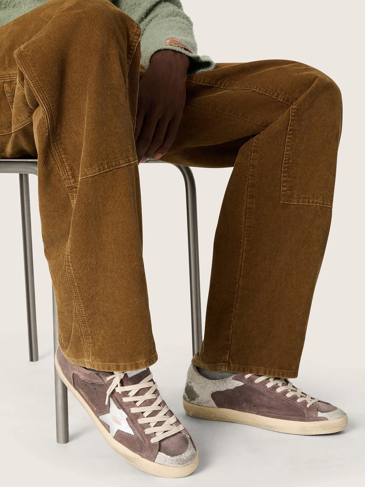 Men’s Super-Star LTD in lavender suede with silver star