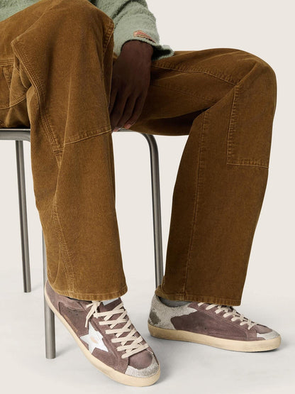 Men’s Super-Star LTD in lavender suede with silver star