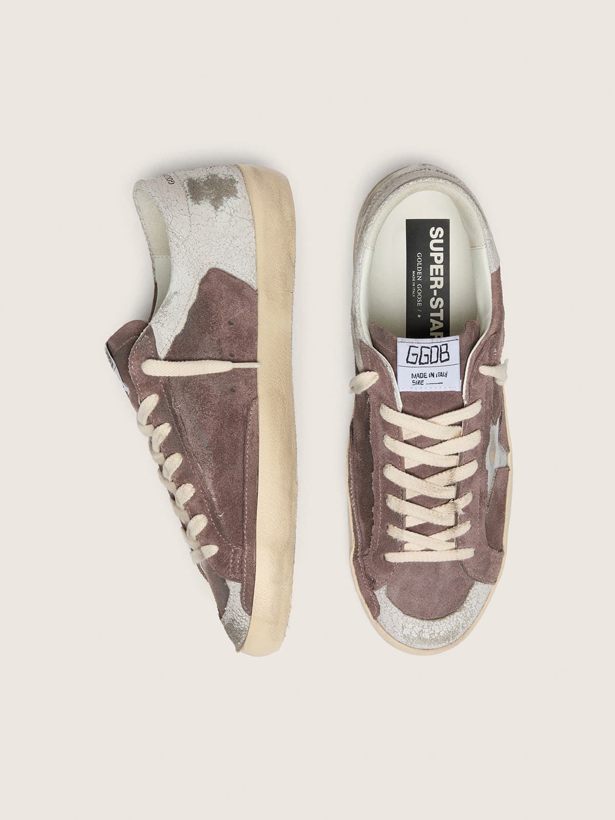 Men’s Super-Star LTD in lavender suede with silver star