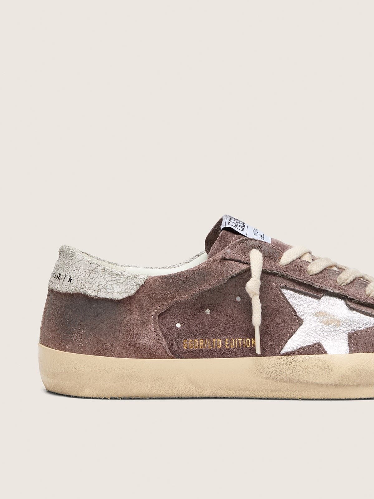 Men’s Super-Star LTD in lavender suede with silver star