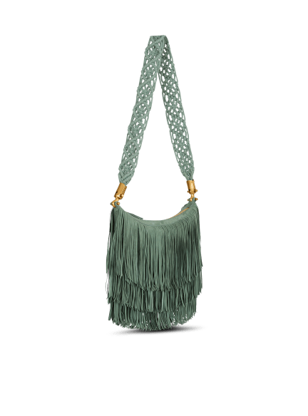 Ébène Hobo fringed suede bag