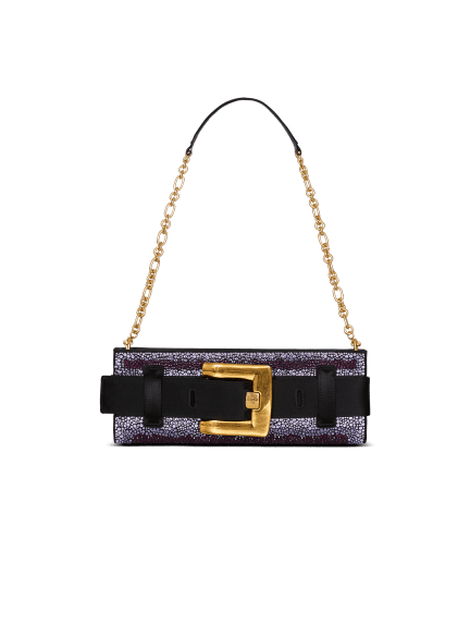 Anthem crystal satin clutch