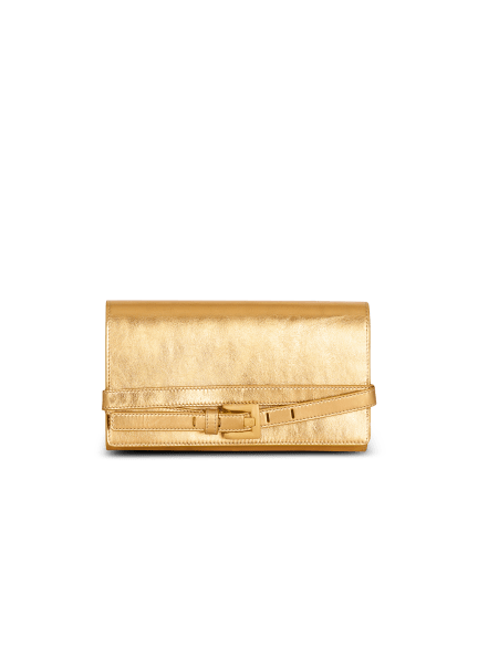Shuffle wallet in lamé leather