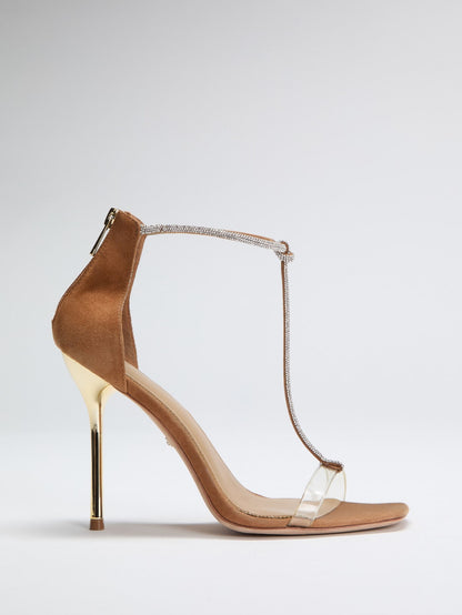 Olivia T-Strap Rhinestone Stiletto