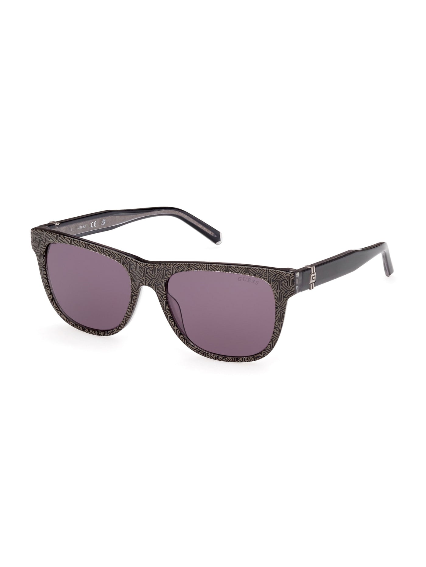 Square Logo Print Plastic Sunglasses
