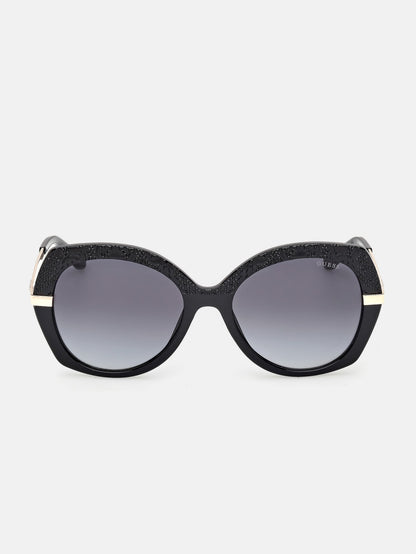 Geometric Transparent Plastic Sunglasses