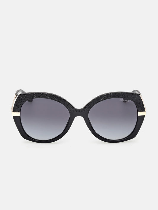 Geometric Transparent Plastic Sunglasses