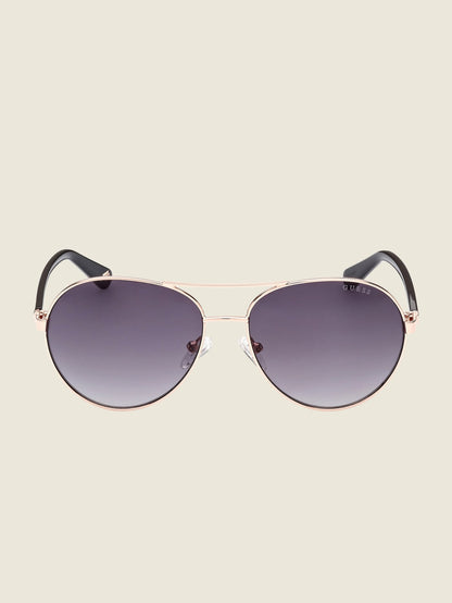 Gold-Tone Aviator Sunglasses